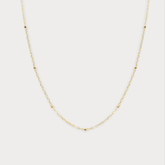 14K Solid Gold Cube Chain Necklace BlackSugar Best Online Jewelry Shop Located West Los Angeles